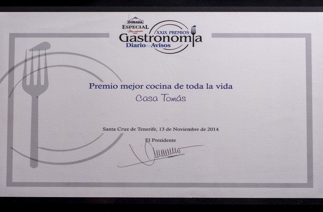 Restaurante Casa Tomás premios 5